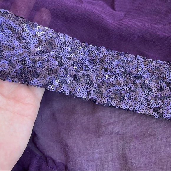 Plum color sheer top - Picture 6 of 7